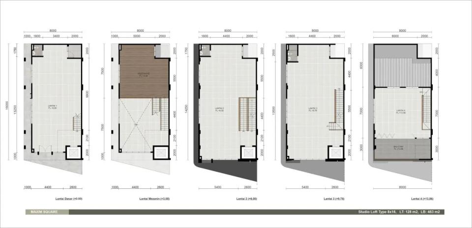 Maxim Square Tipe Studio Loft 8x16 Sudut at Paramount Land Gading Serpong